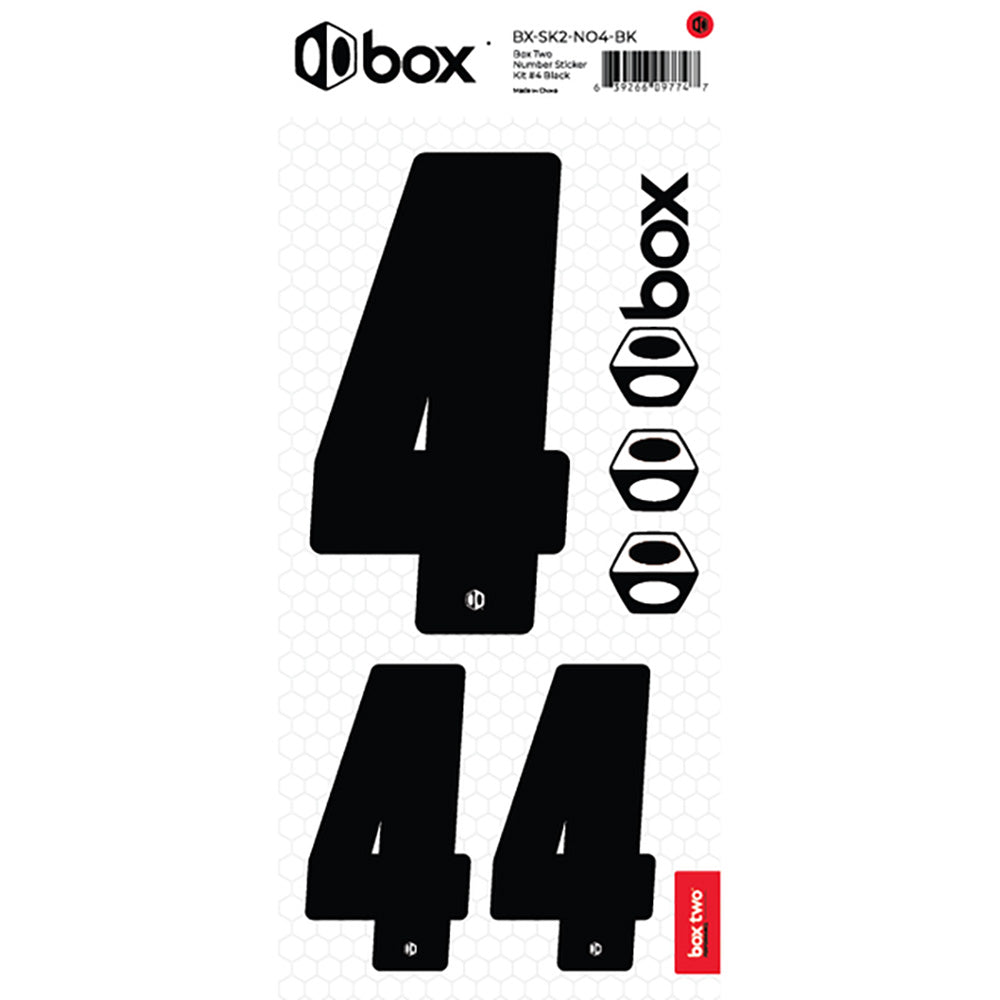Box Two Number Sticker Kits - Black