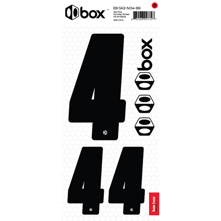 Box Two Number Sticker Kits - Black