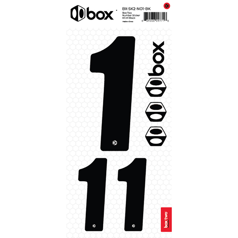 Box Two Number Sticker Kits - Black