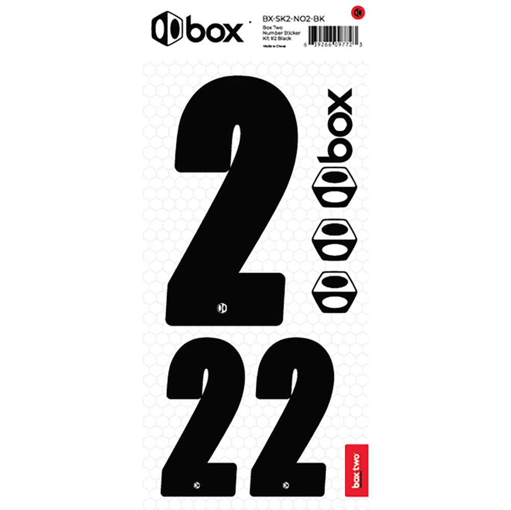 Box Two Number Sticker Kits - Black