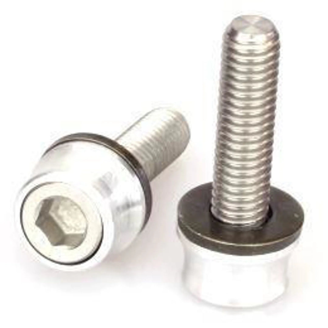 Profile Female Titanium 3/8 (10mm) Allen Key Bolt Set  w/ Volcano Washers Pair