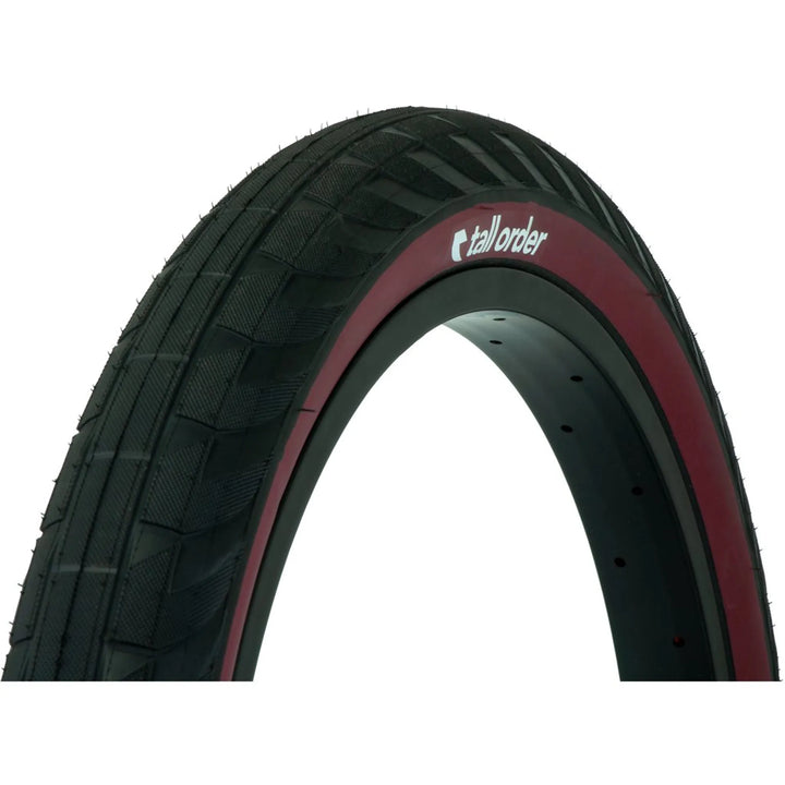 Tall Order Wallride Tyre Black W/ Red Sidewall 2.3 Inch
