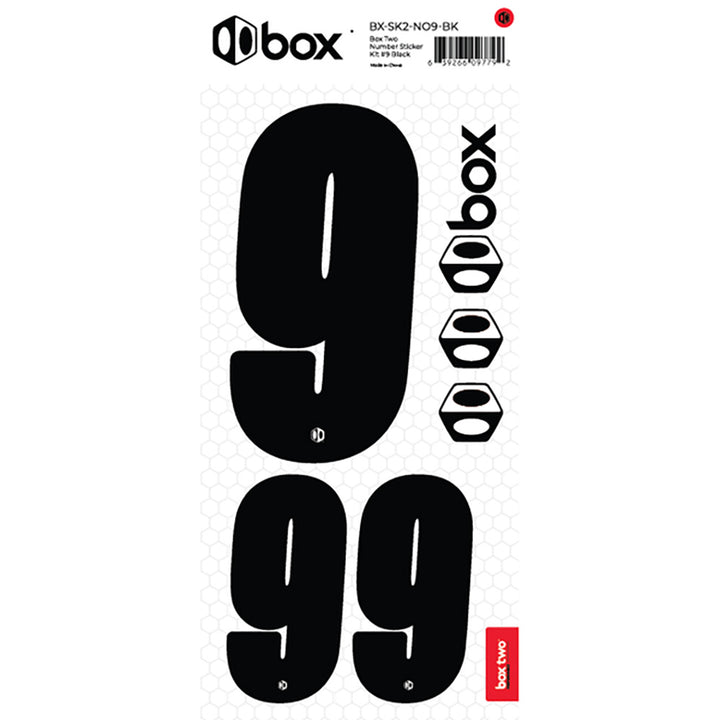 Box Two Number Sticker Kits - Black
