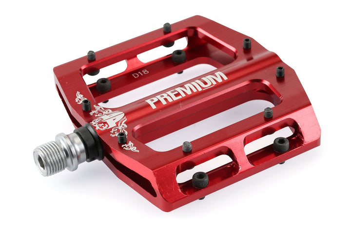 Premium Pedal PP Slim Alloy 9/16" Red