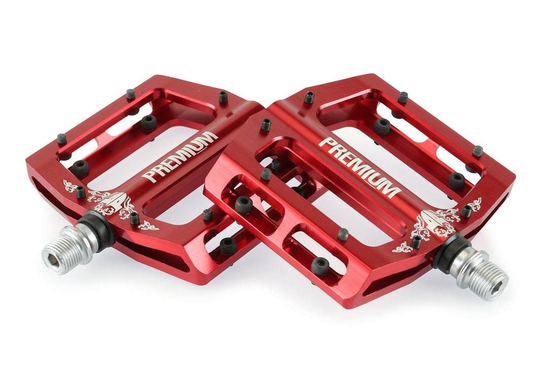 Premium Pedal PP Slim Alloy 9/16" Red