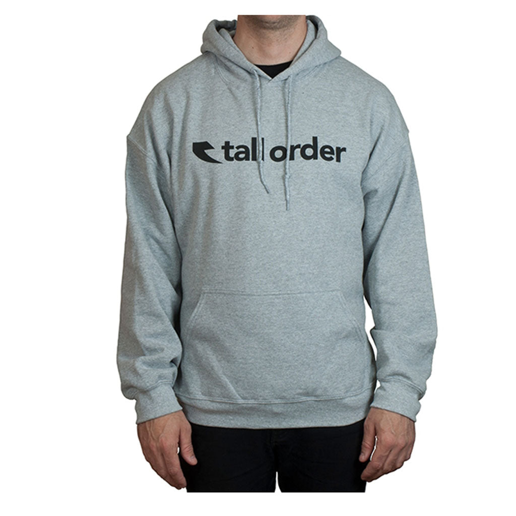Tall Order Font Hooded Sweatshirt Grey – Custom Riders