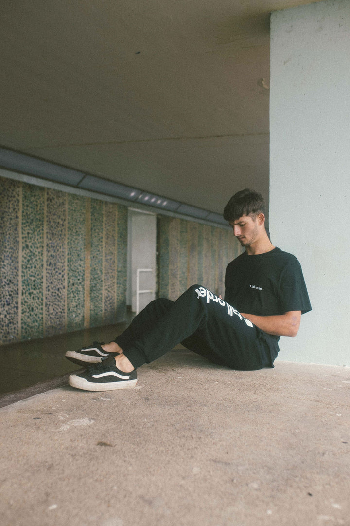 Tall Order Font Joggers Black