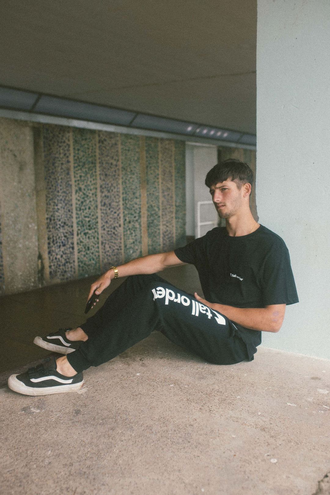 Tall Order Font Joggers Black