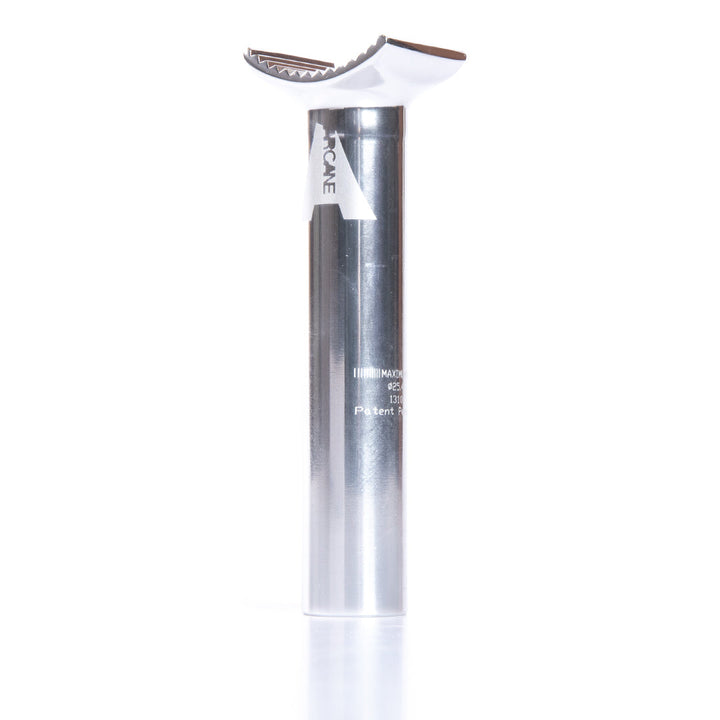 Arcane Line Out 135mm Pivotal Seat Post - Silver 25.4mm | BMX
