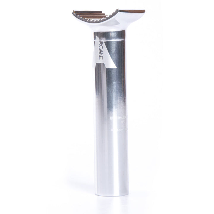 Arcane Line Out 135mm Pivotal Seat Post - Silver 25.4mm | BMX