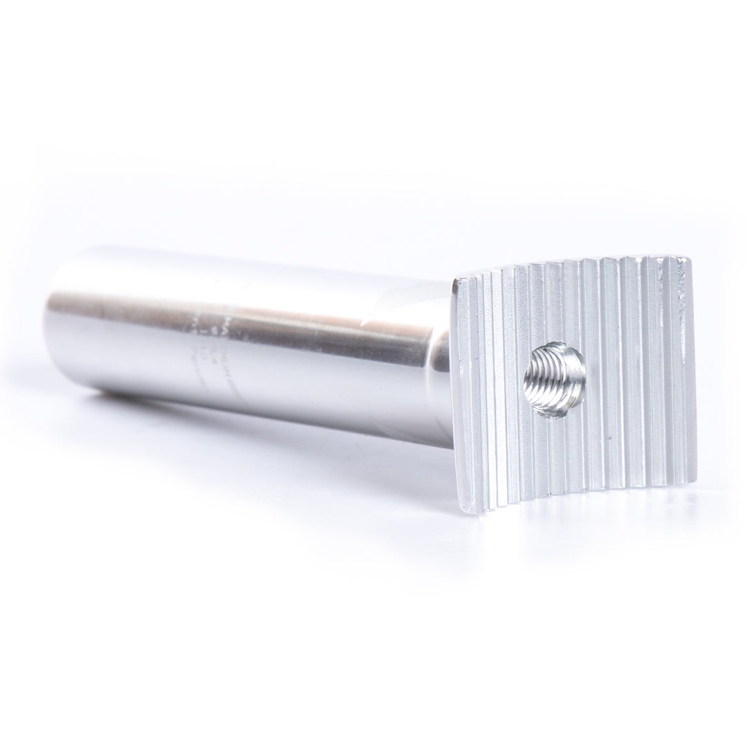 Arcane Line Out 135mm Pivotal Seat Post - Silver 25.4mm | BMX