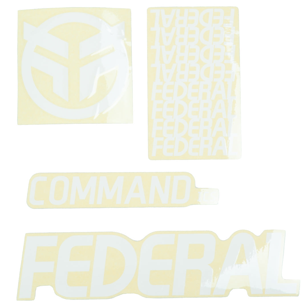 Federal Command ICS Frame Sticker Set White – Custom Riders