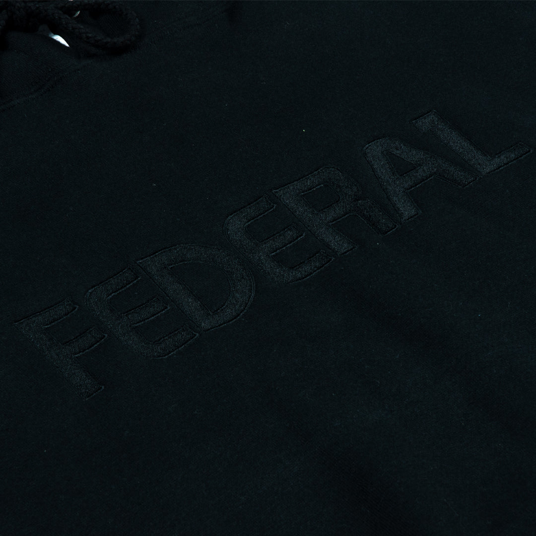 Federal Embroidered Hoodie Black