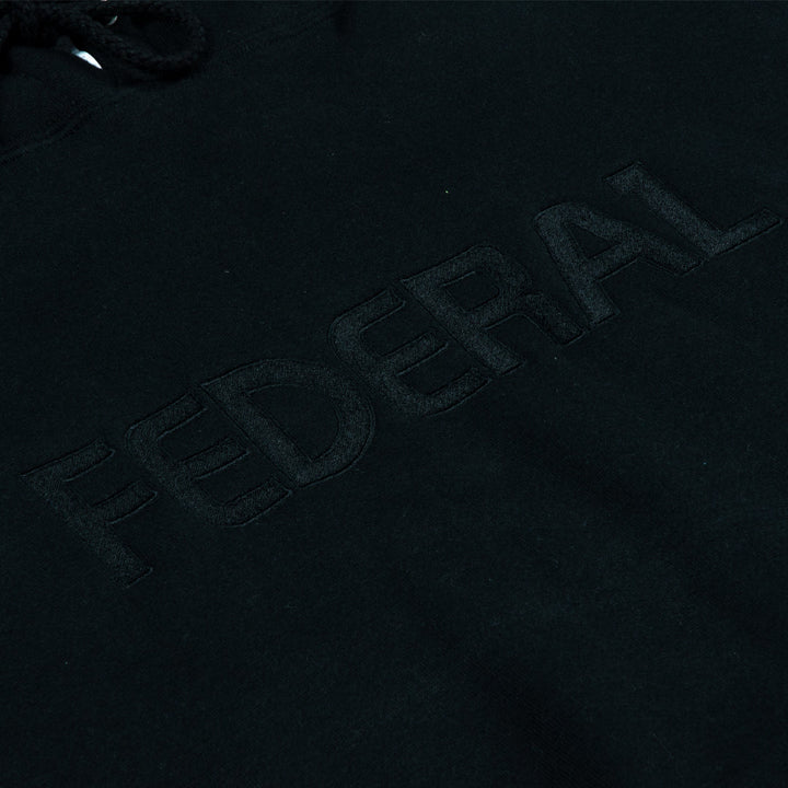 Federal Embroidered Hoodie Black