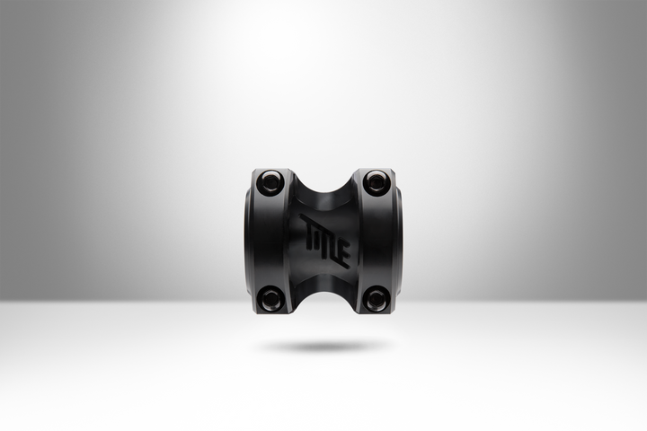 Title MTB ST1 31.8mm front view with cutout logo mountain bike stem 