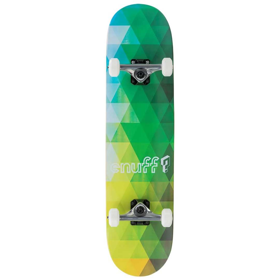 Enuff Geometric Complete Skateboard Green 32 x 8 Inch