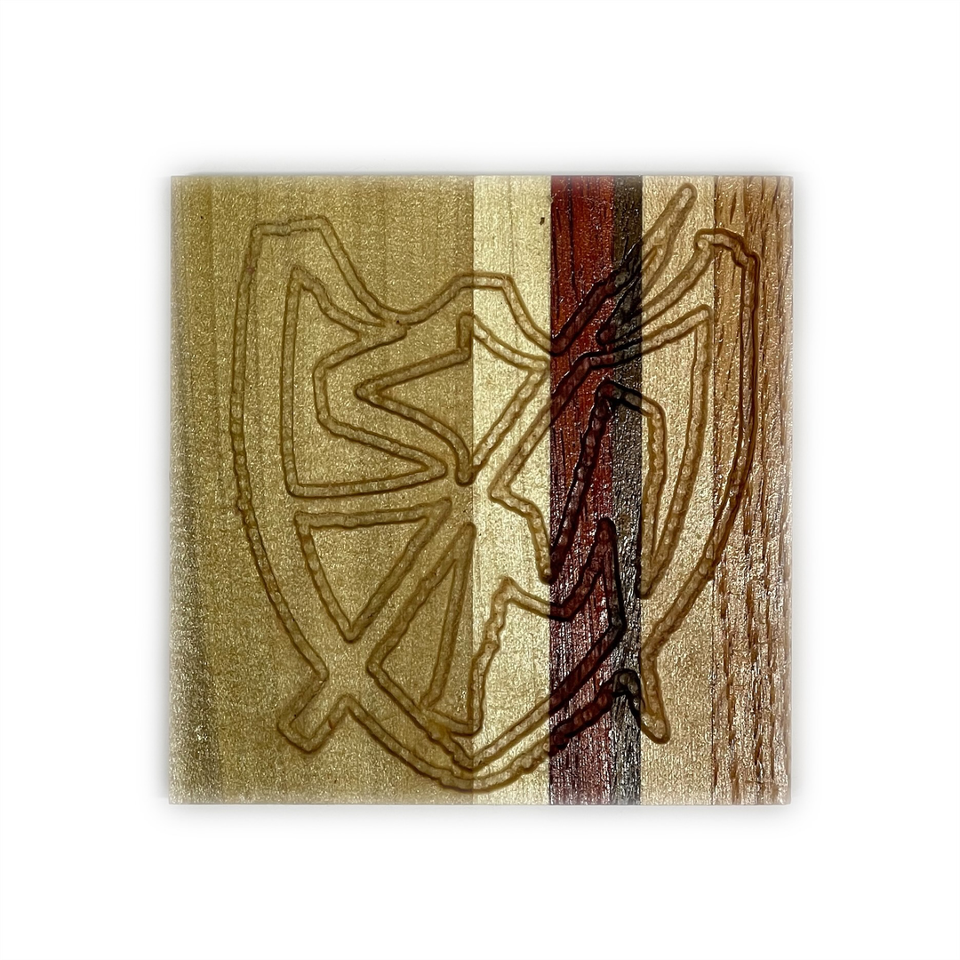S&M Square Wood Coaster