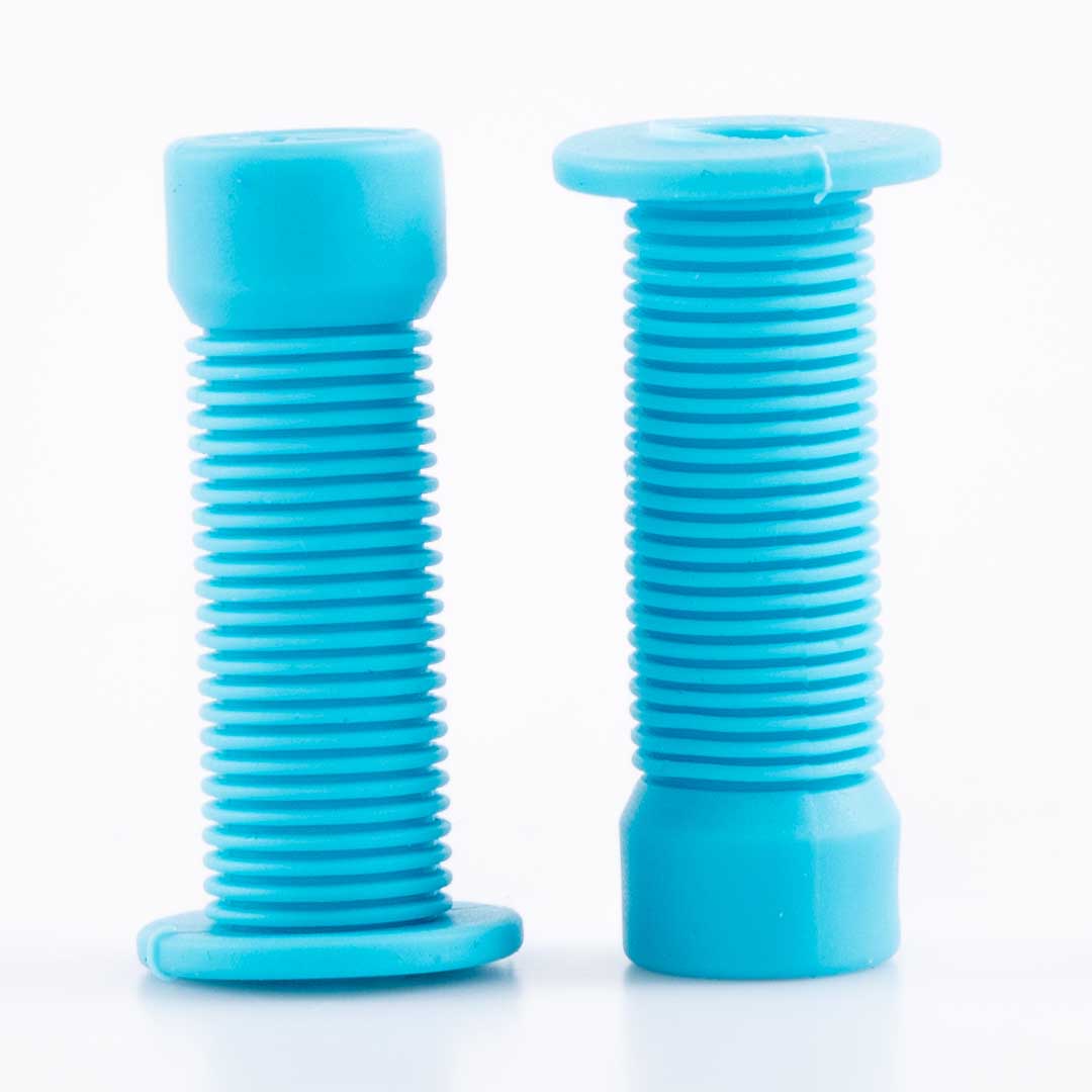 ODI Longneck Grips Schrader Valve Caps Light Blue Pair