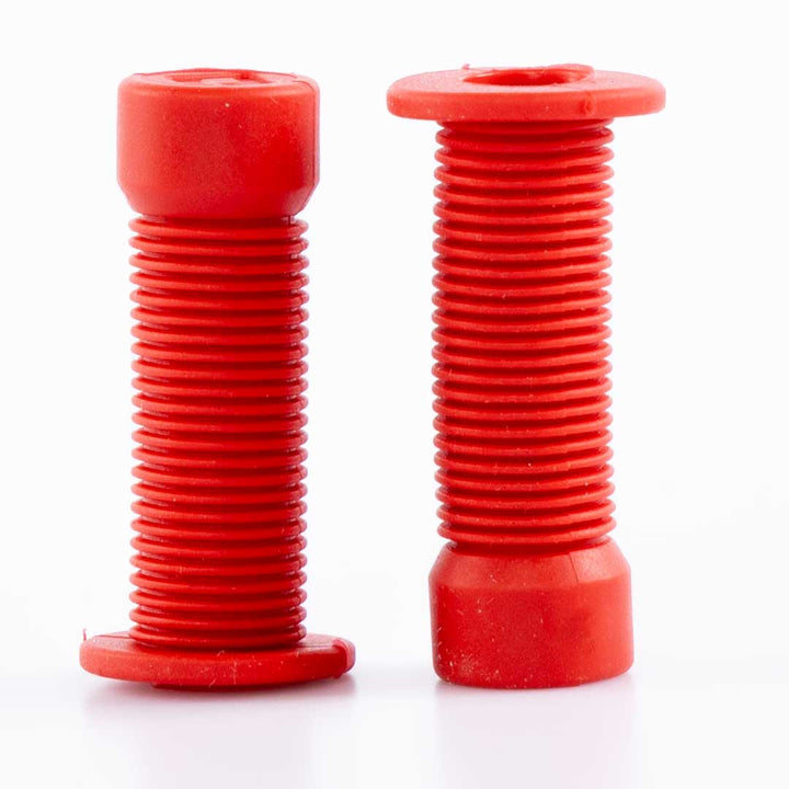 ODI Longneck Grips Schrader Valve Caps Red Pair