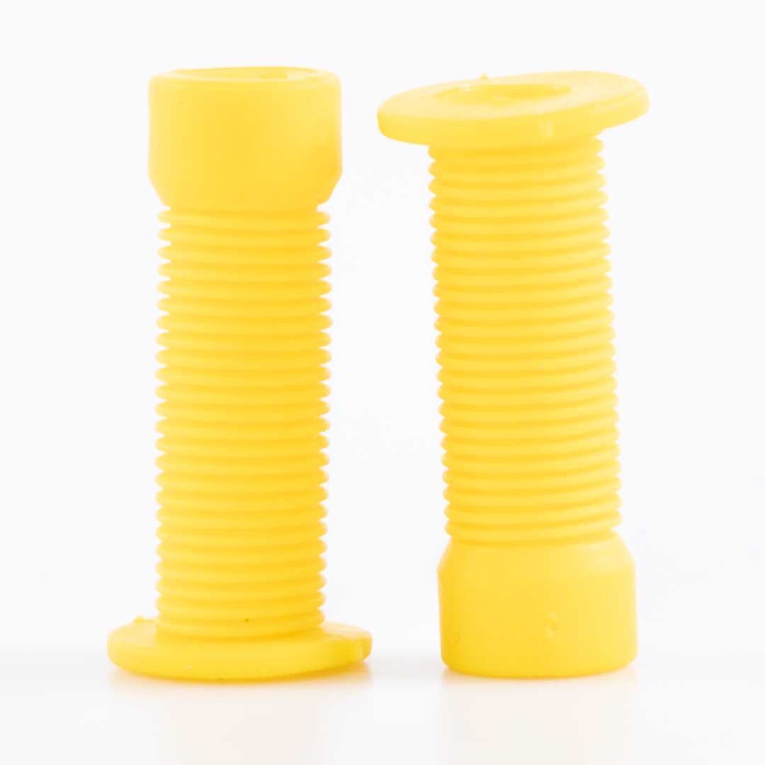ODI Longneck Grips Schrader Valve Caps Yellow Pair