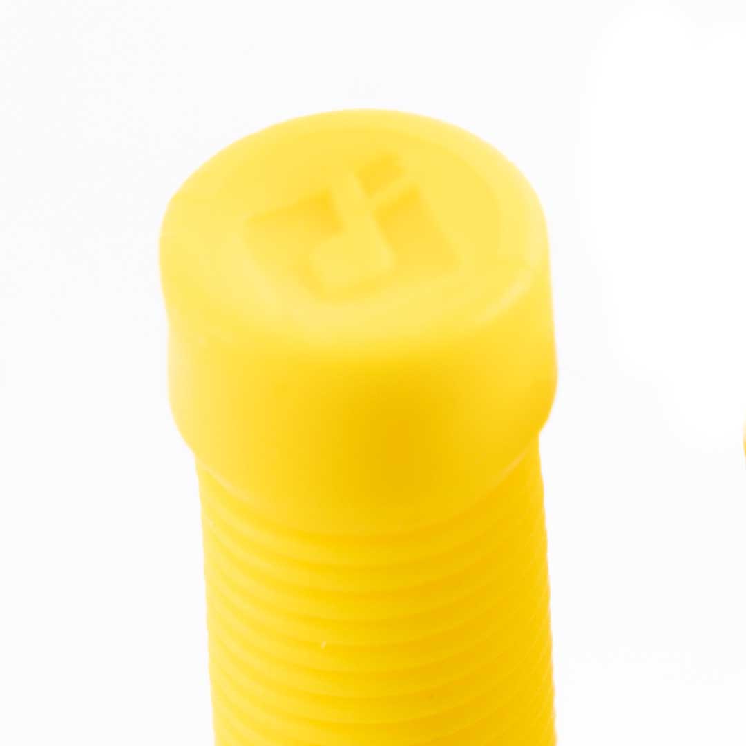 ODI Longneck Grips Schrader Valve Caps Yellow Pair