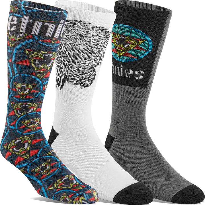 Etnies Thomas Hooper 3 Pack Crew Black/White/Grey