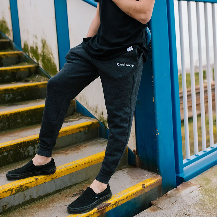 Tall Order Embroidered Logo Joggers Dark Grey Heather
