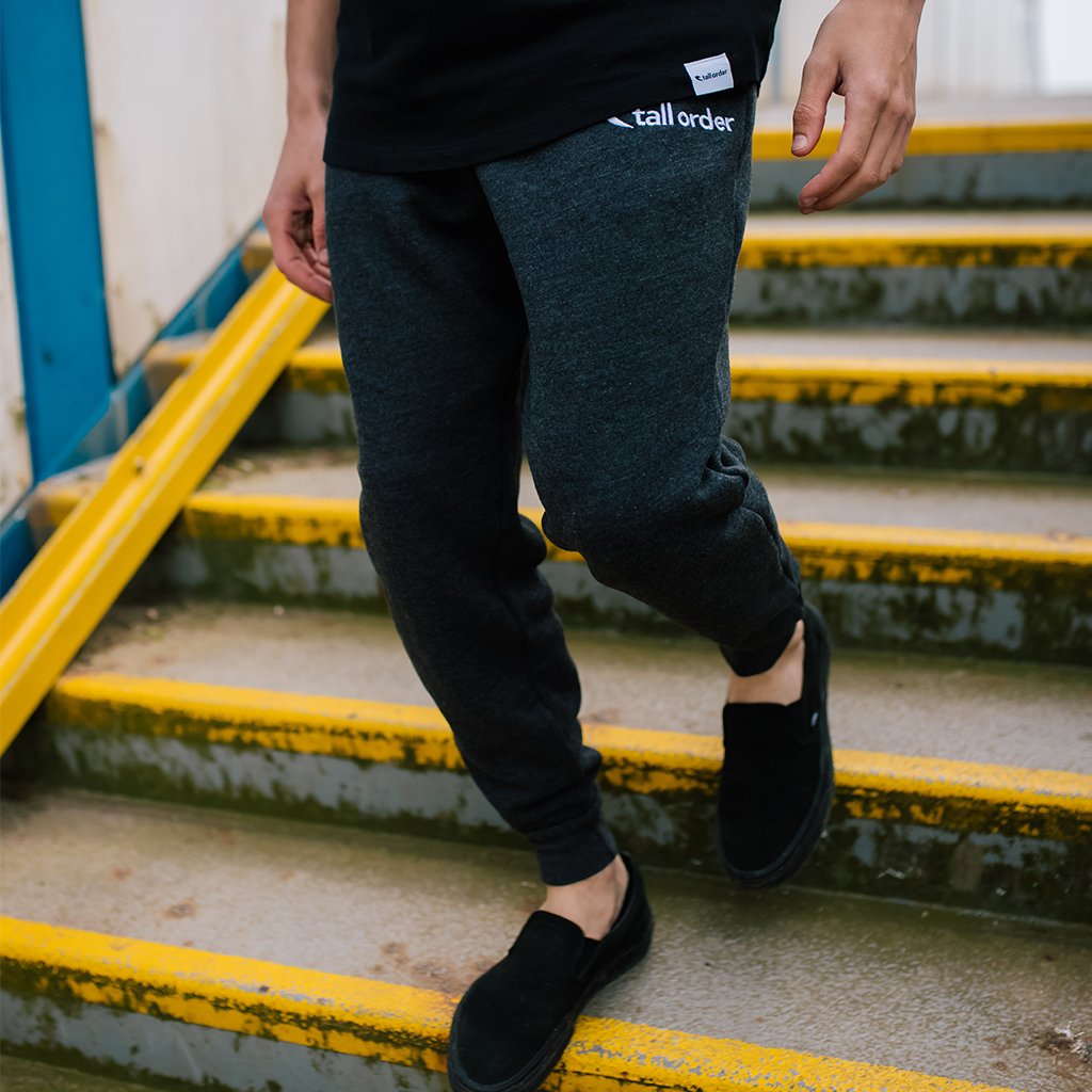 Tall Order Embroidered Logo Joggers Dark Grey Heather