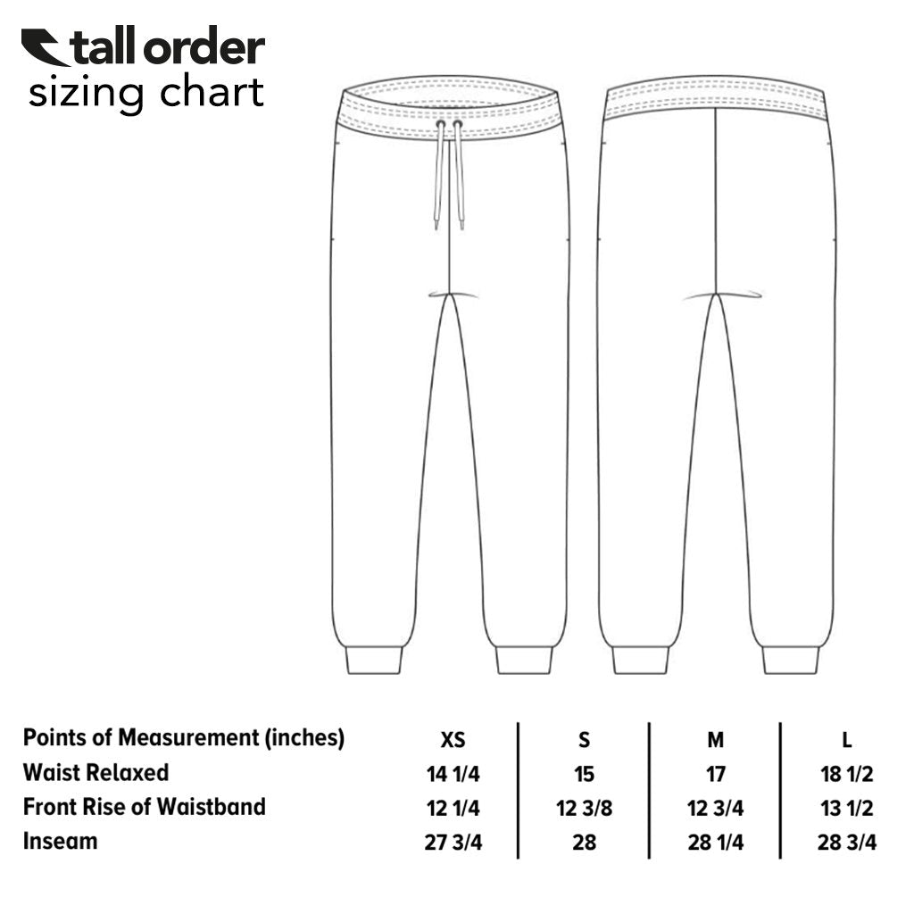 Tall Order Font Joggers Black