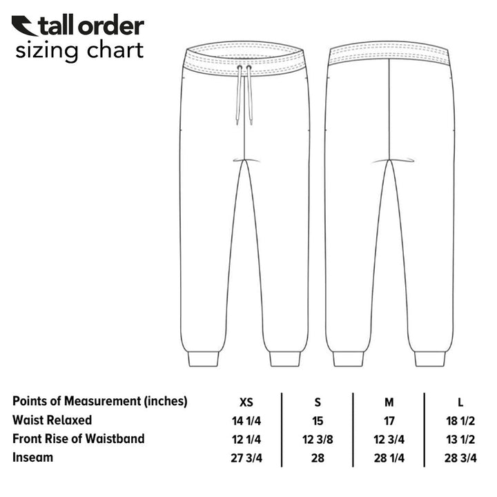 Tall Order Font Joggers Black