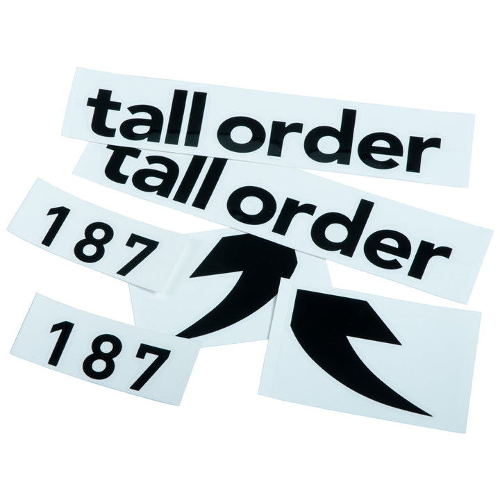 Tall Order 187 Frame Stickers Black