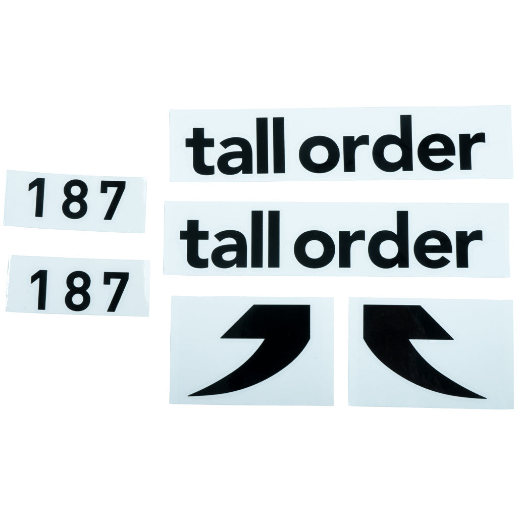 Tall Order 187 Frame Stickers Black