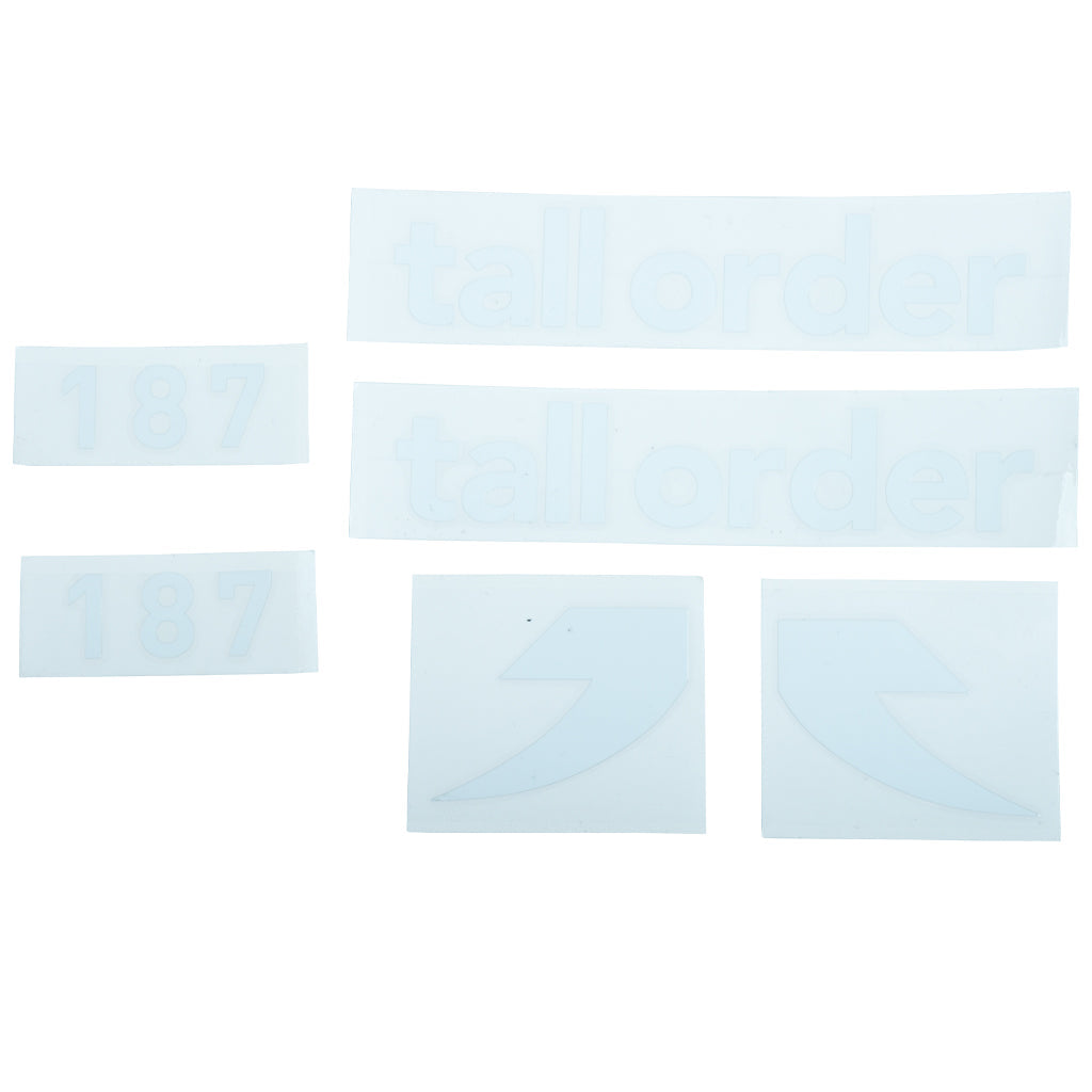 Tall Order 187 Frame Stickers White