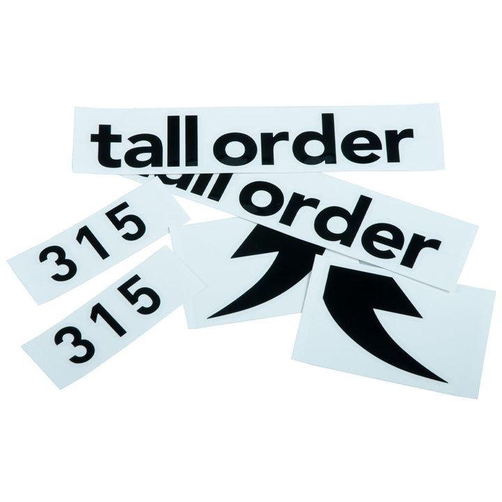 Tall Order 315 Frame Stickers Black