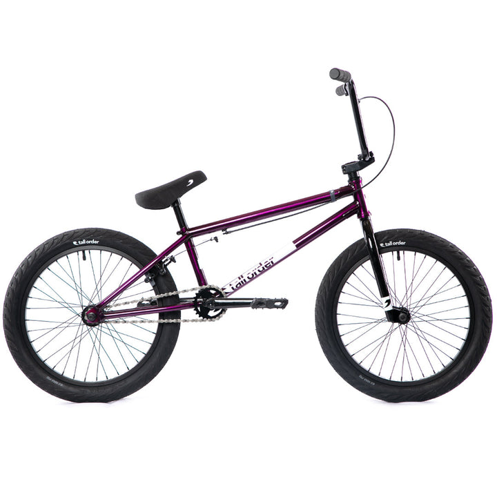 Tall Order Pro 20" BMX Bike Gloss Translucent Purple Black Parts 20.85"
