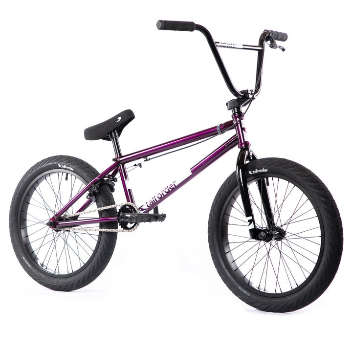 Tall Order Pro 20" BMX Bike Gloss Translucent Purple Black Parts 20.85"