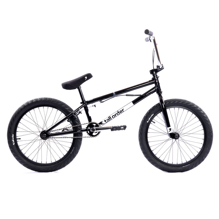 Tall Order Pro Park 20" BMX Bike Gloss Black Chrome Bars 20.6"