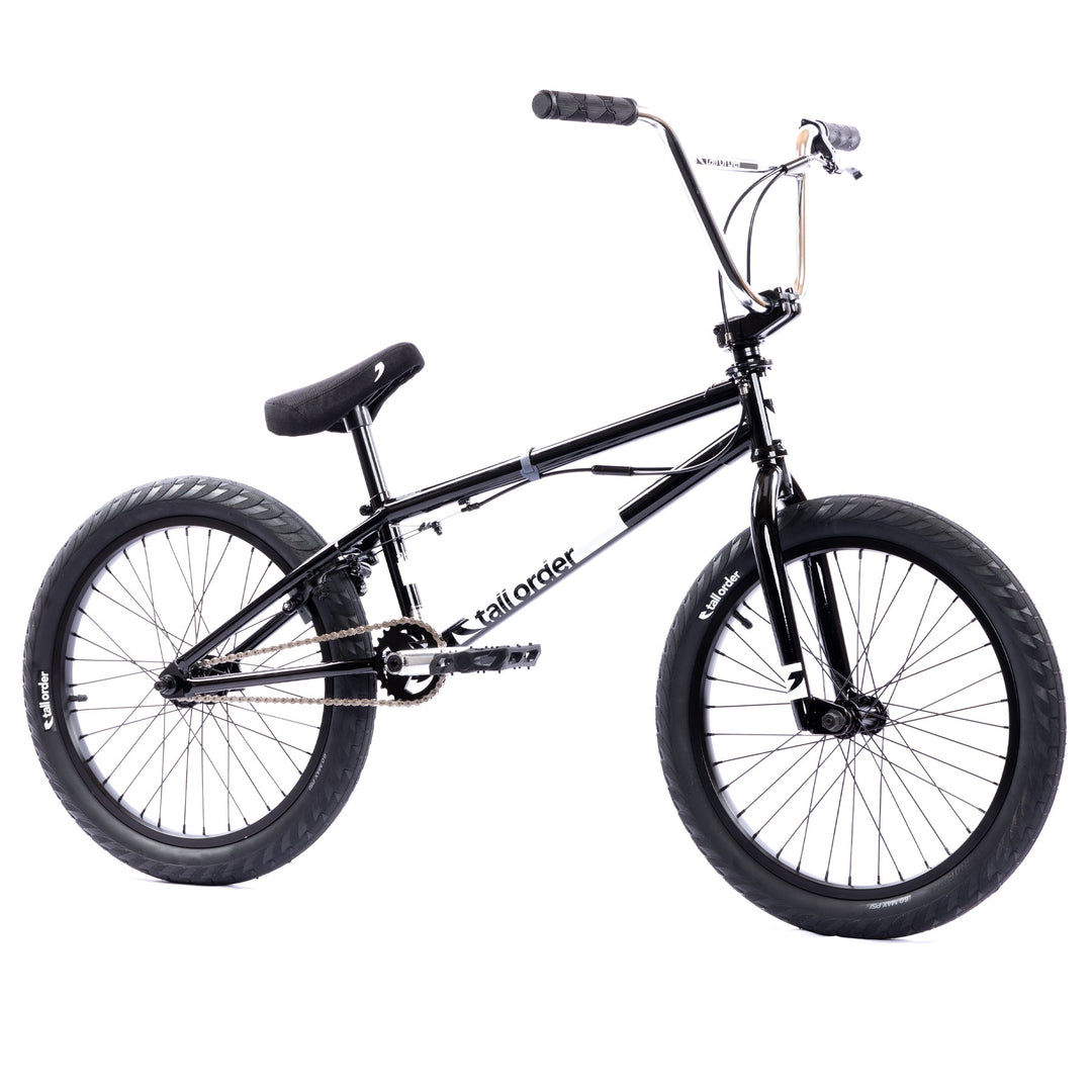 Tall Order Pro Park 20" BMX Bike Gloss Black Chrome Bars 20.6"
