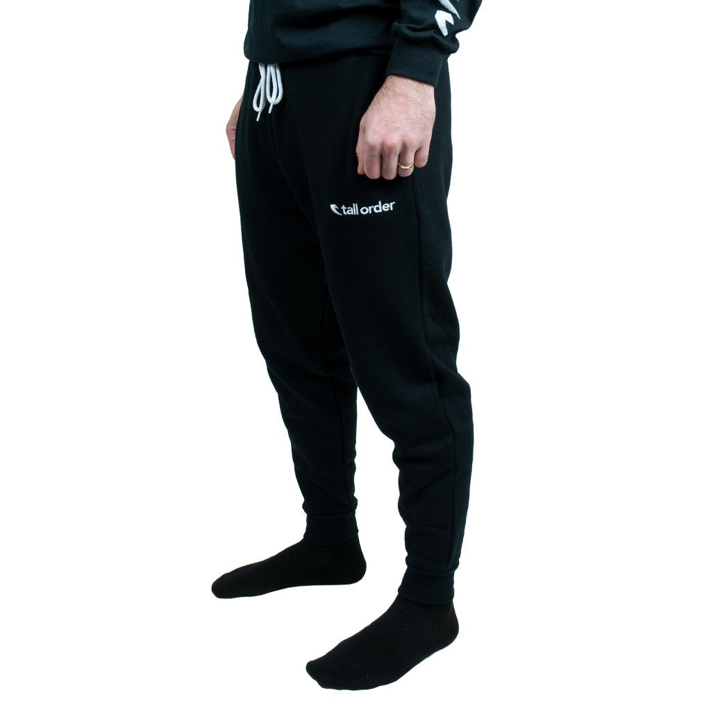Tall Order Embroidered Logo Joggers Black