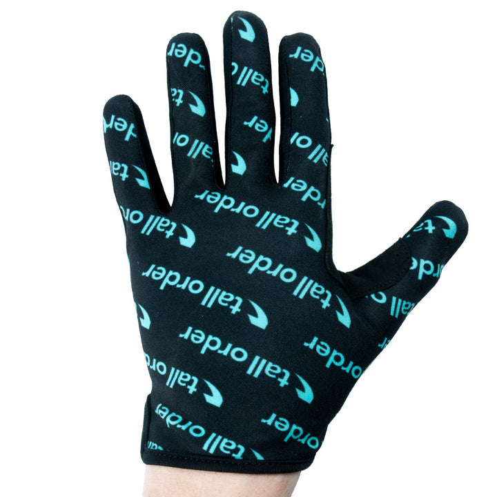 Tall Order Barspin Print Gloves Black Teal Print