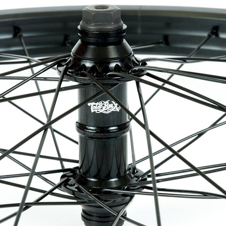 Total BMX Techfire 20" Front Wheel Black Hub / Black Rim 10mm 3/8"